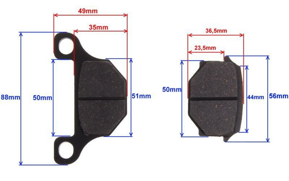 Klocki hamulcowe do Kingway Chopper 150/250 i motorowerów 4T / 139FMB