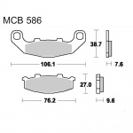 Klocki hamulcowe TRW Lucas MCB586 Kawasaki GPZ ZR
