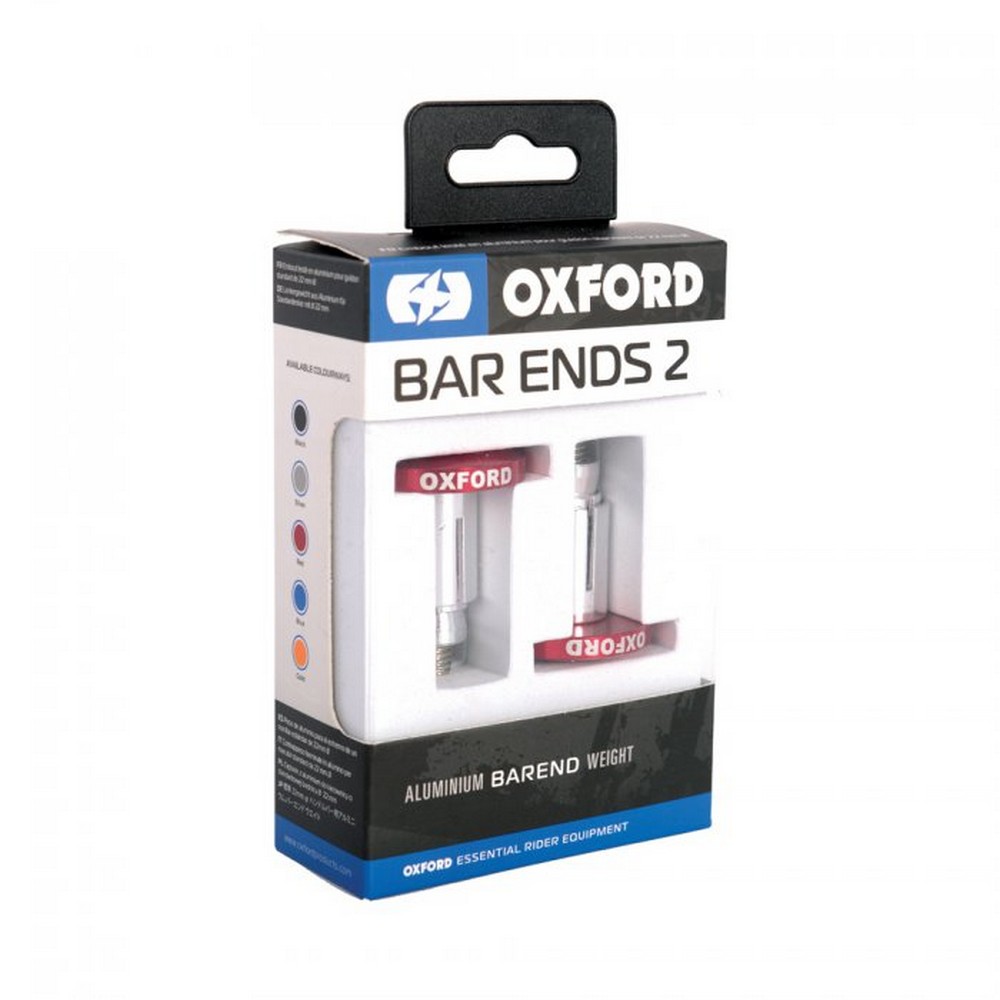 Końcówki kierownicy OXFORD Bar Ends 2 płaskie kolor czerwony