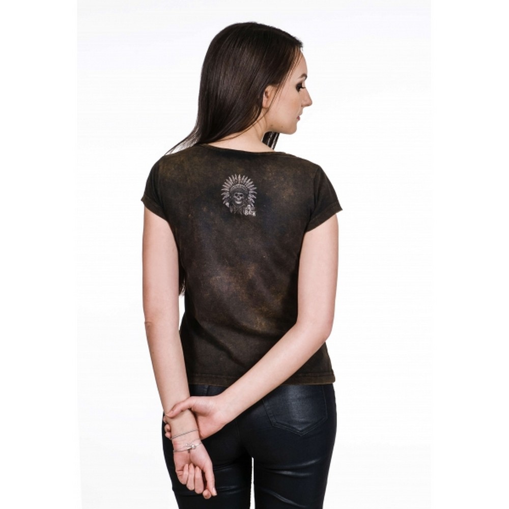 Koszulka T-shirt damski trawiona Warchief