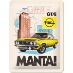  Metalowy Plakat 15x20cm Opel-Manta GT/E