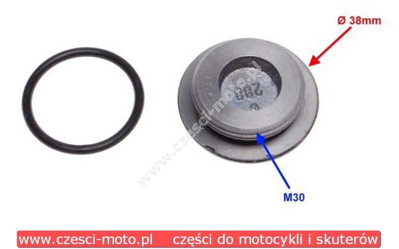 Korek dolny pokrywy lewej (duży) do motocykli 125 ccm z silnikiem 154FMI
