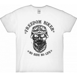  Koszulka biała męska Freedom Biker - Choppers Division