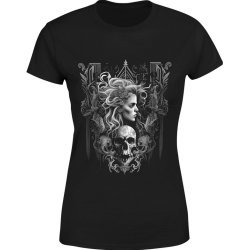  Koszulka damska Goth Gothic Kobieta czaszka