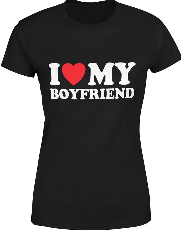 Koszulka damska I love my boyfriend kocham mojego chłopaka