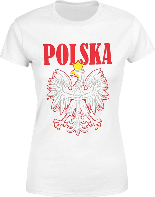 Koszulka damska Kibica Polska Orzeł biała