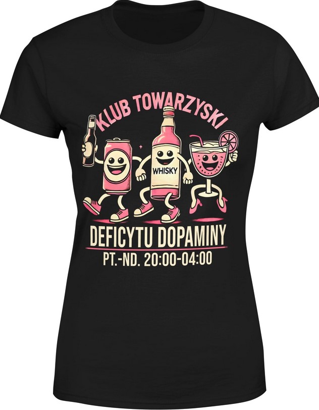 Koszulka damska Klub Towarzyski Deficytu Dopaminy