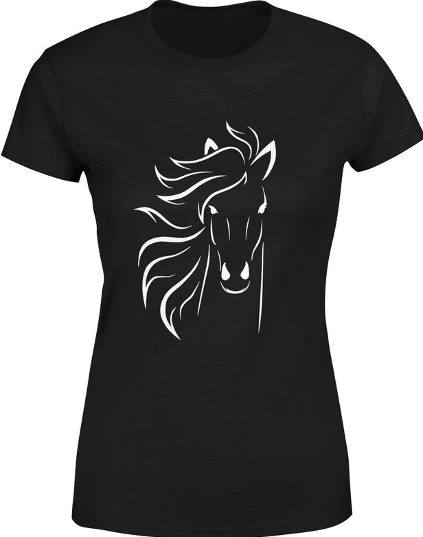 Koszulka damska Koń z koniem Horse minimalistyczna