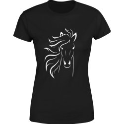  Koszulka damska Koń z koniem Horse minimalistyczna