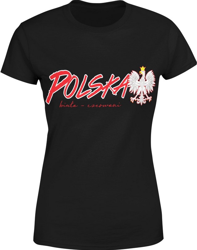 Koszulka damska Polska Biało Czerwoni Kibica