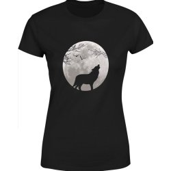  Koszulka damska Wilk Księżyc z wilkiem Wolf