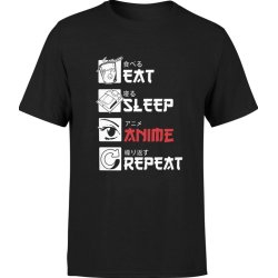  Koszulka męska Anime Eat Sleep Repeat