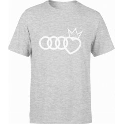  Koszulka męska Audi serce szara
