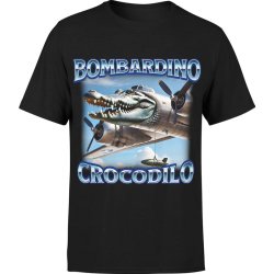  Koszulka męska Bombardino Crocodilo Brainrot Tik Tok Memy Bombardiro Crokodilo Bombardinio