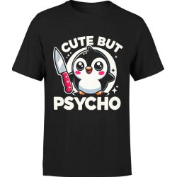  Koszulka męska Cute but psycho Kawaii Pingwin