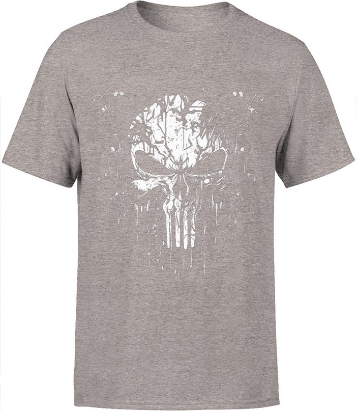 Koszulka męska Czaszka The Punisher szara