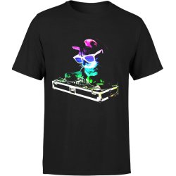  Koszulka męska DJ kot śmieszna z kotem 