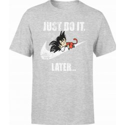  Koszulka męska Dragon Ball Goku Just do it later szara