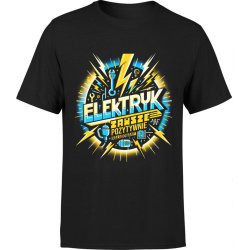  Koszulka męska Elektryk dla elektryka zawsze pozytywnie naładowany