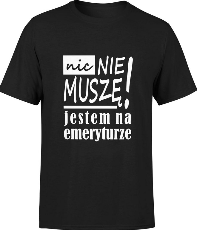 Koszulka męska Emerytura emeryt senior