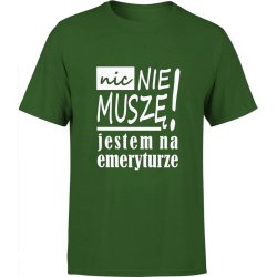  Koszulka męska Emerytura emeryt senior zielona