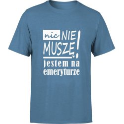 Koszulka męska Emerytura emeryt senior niebieska