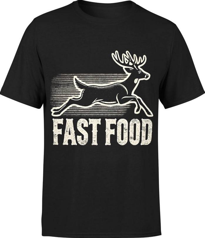 Koszulka męska Fast food jeleń z jeleniem