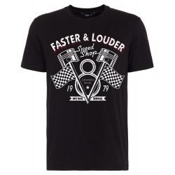  Koszulka męska Faster & Louder Black King Kerosin