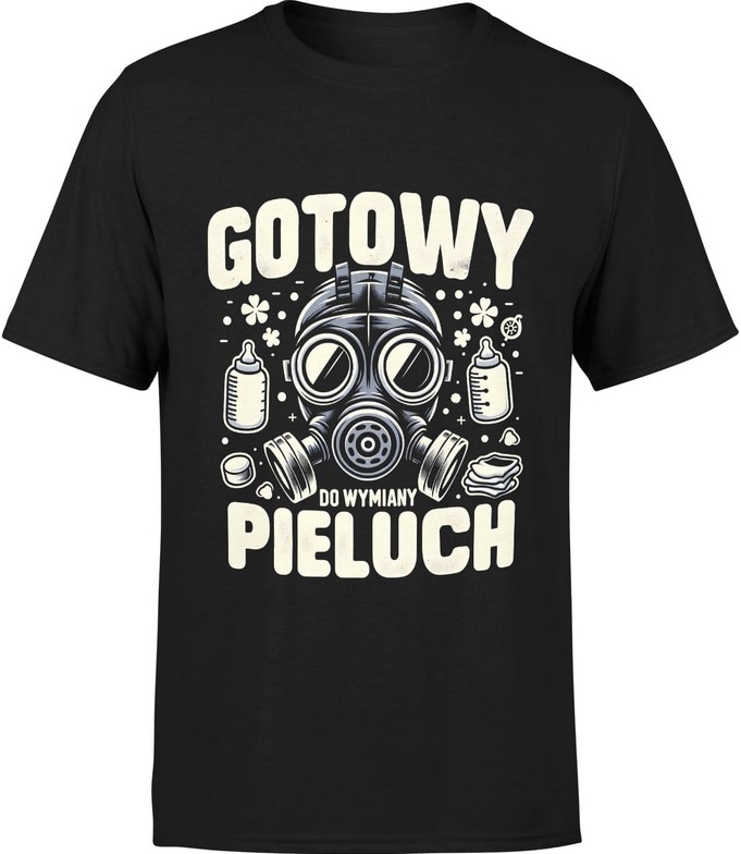 Koszulka męska Gotowy do wymiany pieluch prezent dla przyszłego Taty