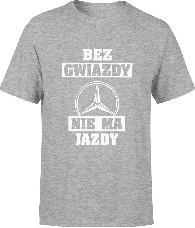 Koszulka męska Gwiazda Mercedes szara