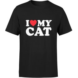  Koszulka męska I Love My Cat Kocham Mojego Kota