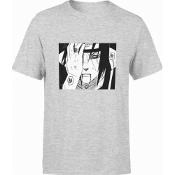  Koszulka męska Itachi Uchiha Naruto Anime Manga szara