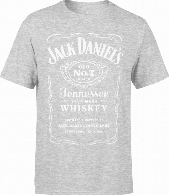 Koszulka męska Jack Daniels whisky szara