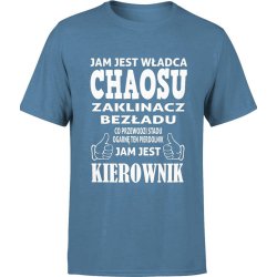  Koszulka męska Jam jest kierownik dla kierownika niebieska
