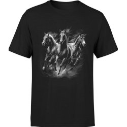  Koszulka męska Koń z koniami koniem jeździecka