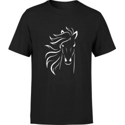  Koszulka męska Koń z koniem Horse minimalistyczna
