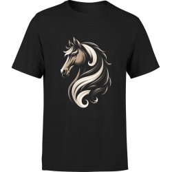  Koszulka męska Koń z koniem horse brązowy