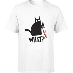  Koszulka męska Kot z kotem what? biała