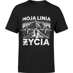  Koszulka męska Moja linia życia spacer po górach