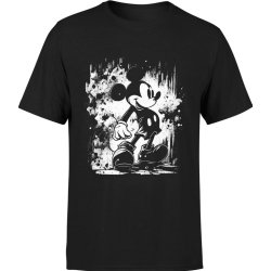  Koszulka męska Myszka Miki Retro czarno biała