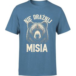  Koszulka męska Nie drażnij misia z misiem niebieska