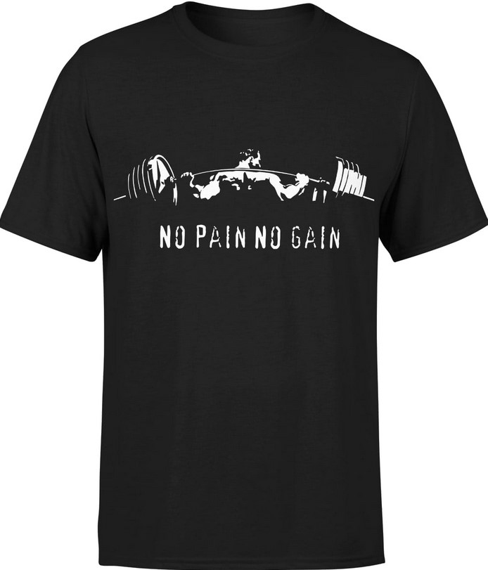 Koszulka męska No Pain No Gain treningowa na siłownie