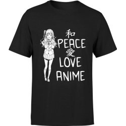  Koszulka męska Peace love anime 