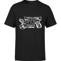  Koszulka męska Pistolet Strzelectwo Broń Z Pistoletem