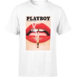  Koszulka męska Playboy magazyn usta biała