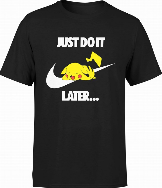 Koszulka męska Pokemon Pikachu Just do it later