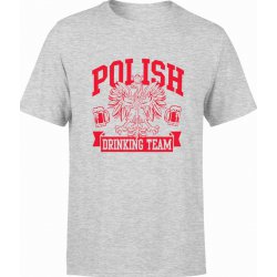  Koszulka męska Polish Drinking Team Piwo Piwosz szara