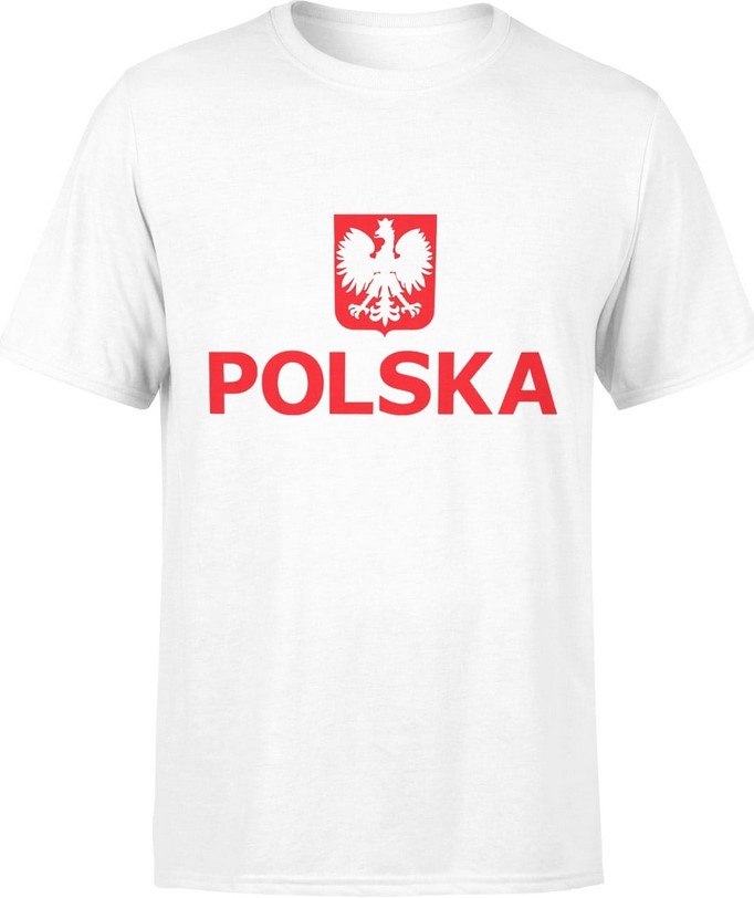 Koszulka męska Polska Kibica Reprezentacja biała