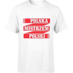  Koszulka męska Polska mistrzem Polski euro 2024 biała