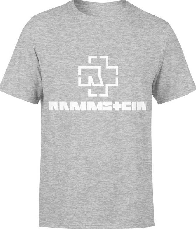 Koszulka męska Rammstein R+ szara